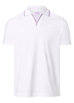 Finshley & Harding London Męska koszulka polo Mężczyźni Bawełna biały jednolity ze sklepu vangraaf w kategorii T-shirty męskie - zdjęcie 160056906