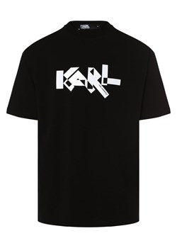 KARL LAGERFELD T-shirt męski Mężczyźni Dżersej czarny nadruk ze sklepu vangraaf w kategorii T-shirty męskie - zdjęcie 160056909