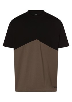 Armani Exchange T-shirt męski Mężczyźni Bawełna czarny jednolity ze sklepu vangraaf w kategorii T-shirty męskie - zdjęcie 160056919