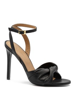 Czarne skórzane szpilki sandały 5AD0018110 ze sklepu NESCIOR w kategorii Sandały damskie - zdjęcie 160058639