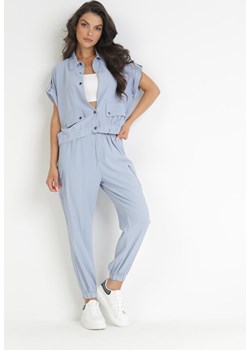 Niebieski Komplet 2-częściowy z Bluzką i Spodniami Arene ze sklepu Born2be Odzież w kategorii Komplety i garnitury damskie - zdjęcie 160066868
