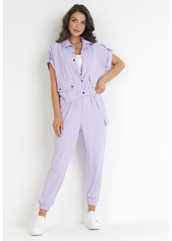Fioletowy Komplet 2-częściowy z Bluzką i Spodniami Arene ze sklepu Born2be Odzież w kategorii Komplety i garnitury damskie - zdjęcie 160066878
