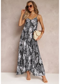 Czarna Rozkloszowana Sukienka Maxi na Ramiączkach Dris ze sklepu Renee odzież w kategorii Sukienki - zdjęcie 160067148