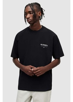 AllSaints t-shirt bawełniany UNDERGROUND SS CREW kolor czarny z nadrukiem MG386W ze sklepu ANSWEAR.com w kategorii T-shirty męskie - zdjęcie 160071018