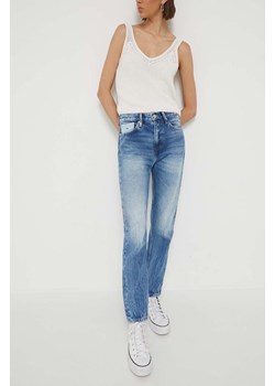 Tommy Jeans jeansy Izzie damskie kolor niebieski ze sklepu ANSWEAR.com w kategorii Jeansy damskie - zdjęcie 160071308
