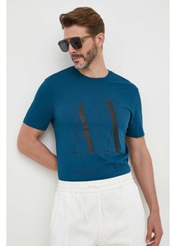 Armani Exchange t-shirt bawełniany z nadrukiem ze sklepu ANSWEAR.com w kategorii T-shirty męskie - zdjęcie 160083746