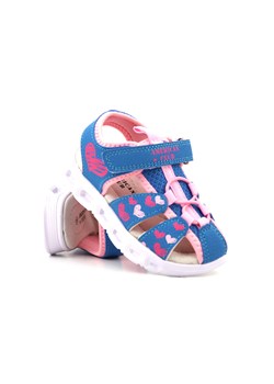 Sportowe sandały dziecięce świecące - American Club RL 113/23, niebieskie ze sklepu ulubioneobuwie w kategorii Sandały dziecięce - zdjęcie 160138896