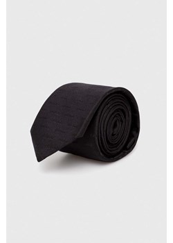 HUGO krawat jedwabny kolor czarny ze sklepu ANSWEAR.com w kategorii Krawaty - zdjęcie 160146049