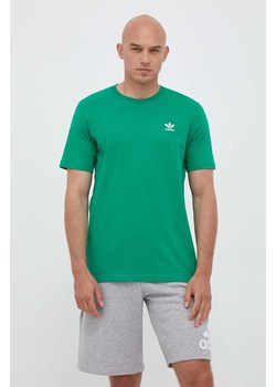 adidas Originals t-shirt bawełniany kolor zielony z aplikacją ze sklepu ANSWEAR.com w kategorii T-shirty męskie - zdjęcie 160146668