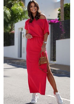 Bawełniana sukienka maxi w kolorze malinowym Clare 360, Kolor malinowy, Rozmiar M/L, Ivon ze sklepu Primodo w kategorii Sukienki - zdjęcie 160149439
