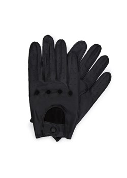 Męskie rękawiczki skórzane samochodowe czarne ze sklepu WITTCHEN w kategorii Rękawiczki męskie - zdjęcie 160153239
