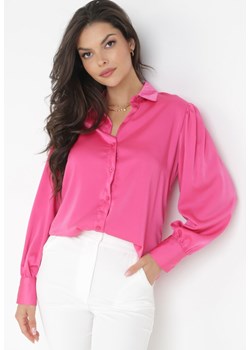 Różowa Klasyczna Koszula z Kołnierzem Noali ze sklepu Born2be Odzież w kategorii Koszule damskie - zdjęcie 160153579