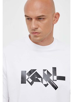 Karl Lagerfeld t-shirt męski kolor biały z nadrukiem ze sklepu ANSWEAR.com w kategorii T-shirty męskie - zdjęcie 160207015