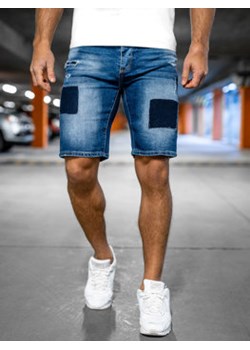 Niebieskie krótkie spodenki jeansowe męskie Denley MP0037BA ze sklepu Denley w kategorii Spodenki męskie - zdjęcie 160213675
