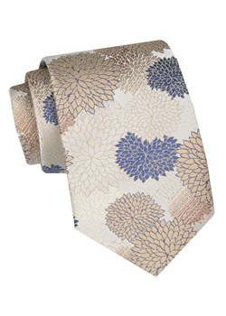 Klasyczny Krawat Męski - ALTIES - Beżowy, w Kwiaty KRALTS0914 ze sklepu JegoSzafa.pl w kategorii Krawaty - zdjęcie 160216728