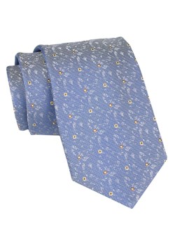 Klasyczny Krawat Męski - ALTIES - Jasnoniebieski, Drobny Groszek KRALTS0891 ze sklepu JegoSzafa.pl w kategorii Krawaty - zdjęcie 160216778