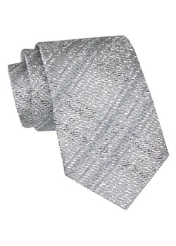 Klasyczny Krawat Męski - ALTIES - Popielaty KRALTS0912 ze sklepu JegoSzafa.pl w kategorii Krawaty - zdjęcie 160216806