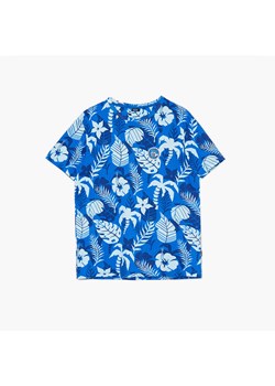 Cropp - Koszulka z motywem roślinnym - niebieski ze sklepu Cropp w kategorii T-shirty męskie - zdjęcie 160217046