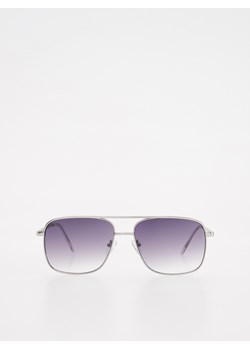 Reserved - Okulary przeciwsłoneczne AVIATOR - srebrny ze sklepu Reserved w kategorii Okulary przeciwsłoneczne męskie - zdjęcie 160217998