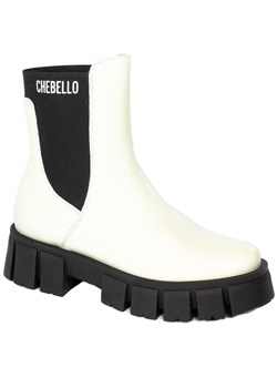 Trzewiki Chebello 3018-393-000-S217 Białe ze sklepu EuroButy.com.pl w kategorii Workery damskie - zdjęcie 160238906