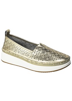 Espadryle Filippo DP4555-23 Skórzane Złote ze sklepu EuroButy.com.pl w kategorii Półbuty damskie - zdjęcie 160254207