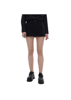 Cropp - Czarna jeansowa spódnica mini - czarny ze sklepu Cropp w kategorii Spódnice - zdjęcie 160284555