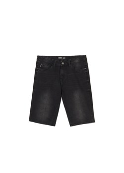 Cropp - Czarne jeansowe szorty - czarny ze sklepu Cropp w kategorii Spodenki męskie - zdjęcie 160284598
