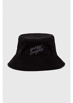 Guess Originals kapelusz bawełniany kolor czarny bawełniany ze sklepu ANSWEAR.com w kategorii Kapelusze męskie - zdjęcie 160286175