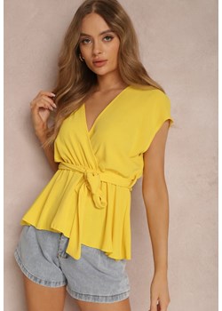 Żółta Bluzka Rhenippe ze sklepu Renee odzież w kategorii Bluzki damskie - zdjęcie 160306759