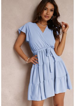 Jasnoniebieska Sukienka z Paskiem Phaedrialla ze sklepu Renee odzież w kategorii Sukienki - zdjęcie 160306779