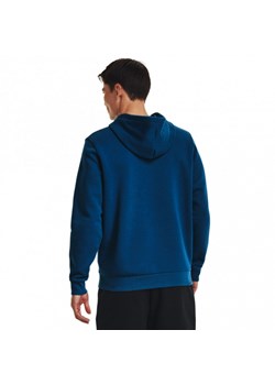 Męska bluza dresowa nierozpinana z kapturem Under Armour UA Icon Fleece Hoodie - niebieska ze sklepu Sportstylestory.com w kategorii Bluzy męskie - zdjęcie 160315788