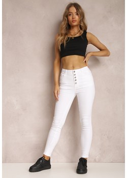 Białe Spodnie Skinny Winvienne ze sklepu Renee odzież w kategorii Spodnie damskie - zdjęcie 160317397