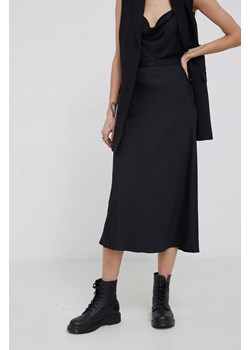 Calvin Klein Spódnica kolor czarny midi rozkloszowana ze sklepu ANSWEAR.com w kategorii Spódnice - zdjęcie 160326637