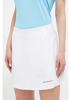Peak Performance spódnica sportowa Player kolor biały mini prosta ze sklepu ANSWEAR.com w kategorii Spódnice - zdjęcie 160336408
