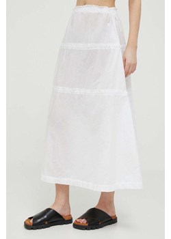 Deha spódnica kolor biały midi rozkloszowana ze sklepu ANSWEAR.com w kategorii Spódnice - zdjęcie 160336479