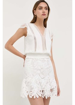 Morgan spódnica kolor biały mini prosta ze sklepu ANSWEAR.com w kategorii Spódnice - zdjęcie 160336677