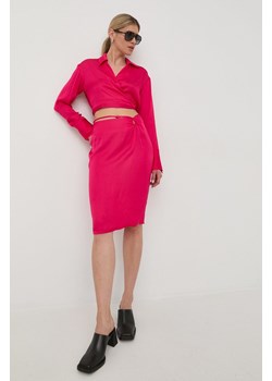 Herskind spódnica kolor fioletowy mini prosta ze sklepu ANSWEAR.com w kategorii Spódnice - zdjęcie 160342106