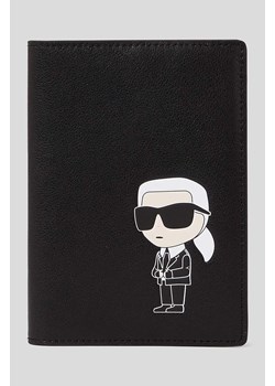 Karl Lagerfeld etui na karty skórzane kolor czarny ze sklepu ANSWEAR.com w kategorii Etui - zdjęcie 160407795