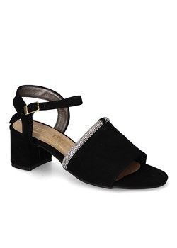Sandały For-But 164/S Czarne zamsz ze sklepu Arturo-obuwie w kategorii Sandały damskie - zdjęcie 160414356