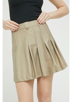 Dickies spódnica kolor beżowy mini rozkloszowana ze sklepu ANSWEAR.com w kategorii Spódnice - zdjęcie 160423569