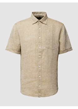 Koszula biznesowa z lnu z kołnierzykiem typu button down ze sklepu Peek&Cloppenburg  w kategorii Koszule męskie - zdjęcie 160517578