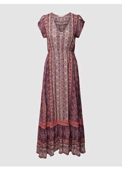 Długa sukienka z wiskozy z bocznymi,wpuszczanymi kieszeniami ze sklepu Peek&Cloppenburg  w kategorii Sukienki - zdjęcie 160524957