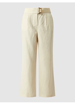 Spodnie materiałowe z lnem ze sklepu Peek&Cloppenburg  w kategorii Spodnie damskie - zdjęcie 160527138