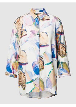 Bluzka z mieszanki lnu ze wzorem na całej powierzchni model ‘CLAY’ ze sklepu Peek&Cloppenburg  w kategorii Koszule damskie - zdjęcie 160556935