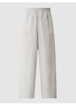 Luźne spodnie z wysokim stanem z lnu model ‘Windy’ ze sklepu Peek&Cloppenburg  w kategorii Spodnie damskie - zdjęcie 160559195