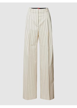 Spodnie z plisami w pasie ze wzorem w paski ze sklepu Peek&Cloppenburg  w kategorii Spodnie damskie - zdjęcie 160563045