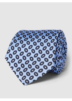 Krawat jedwabny ze wzorem na całej powierzchni ze sklepu Peek&Cloppenburg  w kategorii Krawaty - zdjęcie 160582615