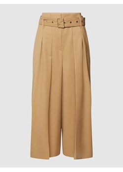 Spodnie z materiałowym paskiem model ‘Taliana’ ze sklepu Peek&Cloppenburg  w kategorii Spodnie damskie - zdjęcie 160624835