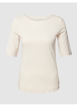 T-shirt z bawełny z dekoltem w łódkę ze sklepu Peek&Cloppenburg  w kategorii Bluzki damskie - zdjęcie 160627818