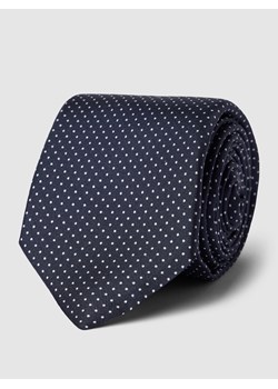 Krawat jedwabny ze wzorem na całej powierzchni ze sklepu Peek&Cloppenburg  w kategorii Krawaty - zdjęcie 160635818
